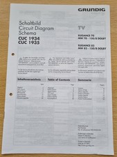 Grundig - TV Schaltbild - CUC 1934 / CUC 1935 - Elegance 70 / Elegance 82