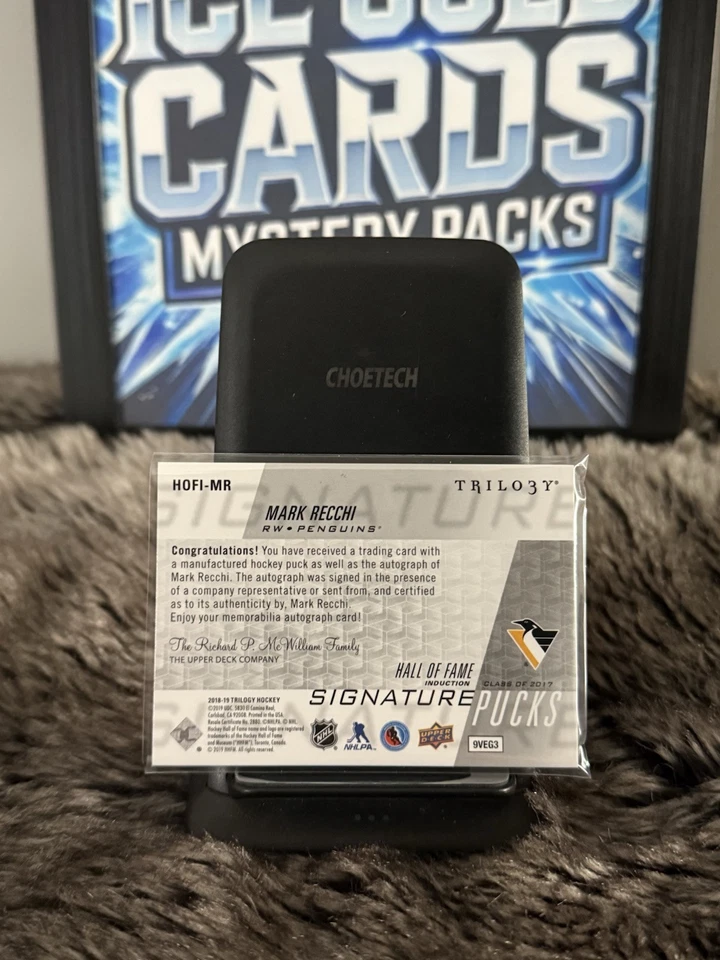 🔥2018-19 Trilogy HOF Signature Pucks Mark Recchi Auto #2/3 🔥 ULTRA RARE! 🔥 — 第 2/4 张图片