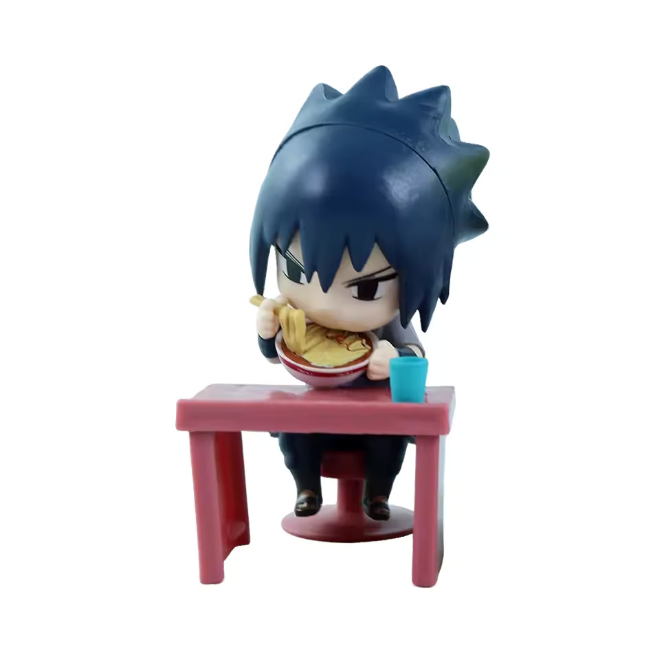 uchiha sasuke In Stock Naruto Shippuden Ramen Theme Series Chibi Mini PVC Anime