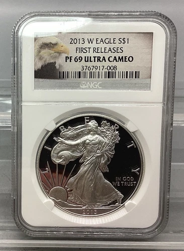 2013 W American Silver Eagle - NGC - PF 69 Ultra Cameo - First Releases