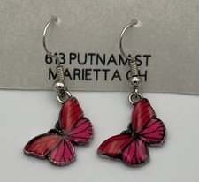 Colorful Butterfly Dangle Earrings Zinc Alloy E 