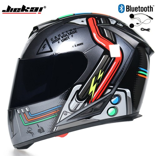 Bluetooth Full Face Motorcycle Helmet Double Lens Bike Bicycle Crash Helmet DOT - Foto 33 di 60