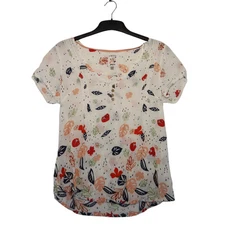 Faithful And True Maternity Womens T-Shirt Size 14 Multicoloured Floral
