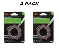 2 Pack 3M Automotive Super Strength Molding Tape 1/2in x 5 ft Double Sided.
