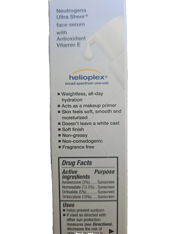 Nuevo paquete de 2 lociones de suero facial hidratante Neutrogena Ultra Sheer FPS 60 1,7 OZ Foto 2 de 4