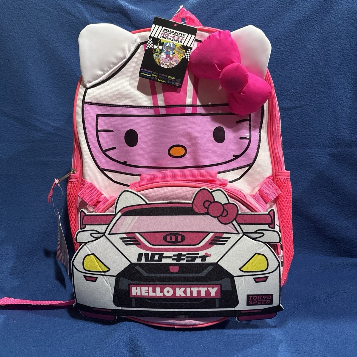 Hello Kitty Tokyo Speed Backpack & Detachable Lunchbox 16″×12″×4.5