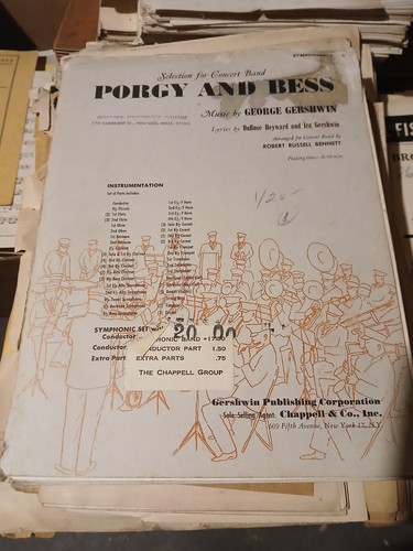 Porgy and Bess Robert Russell Bennett George Gershwin Band Concert Sheet Music