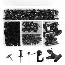 Push Pins Set, 310 Pcs Thumb Tacks Map Pins, Tacks, 5 Types Pushpins Thumbtac...