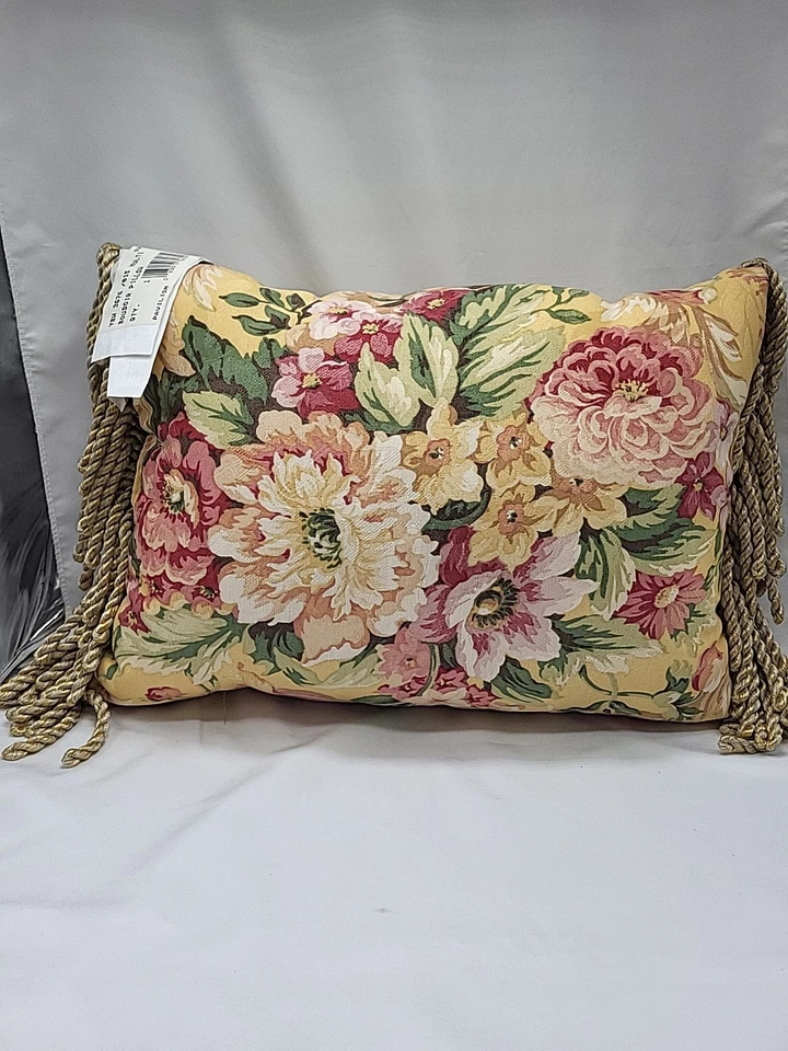Croscill Pavillion Style 3676 Boudoir Pillow - Approx. 12" X 18" W/Corded Fringe - Image 4 of 4