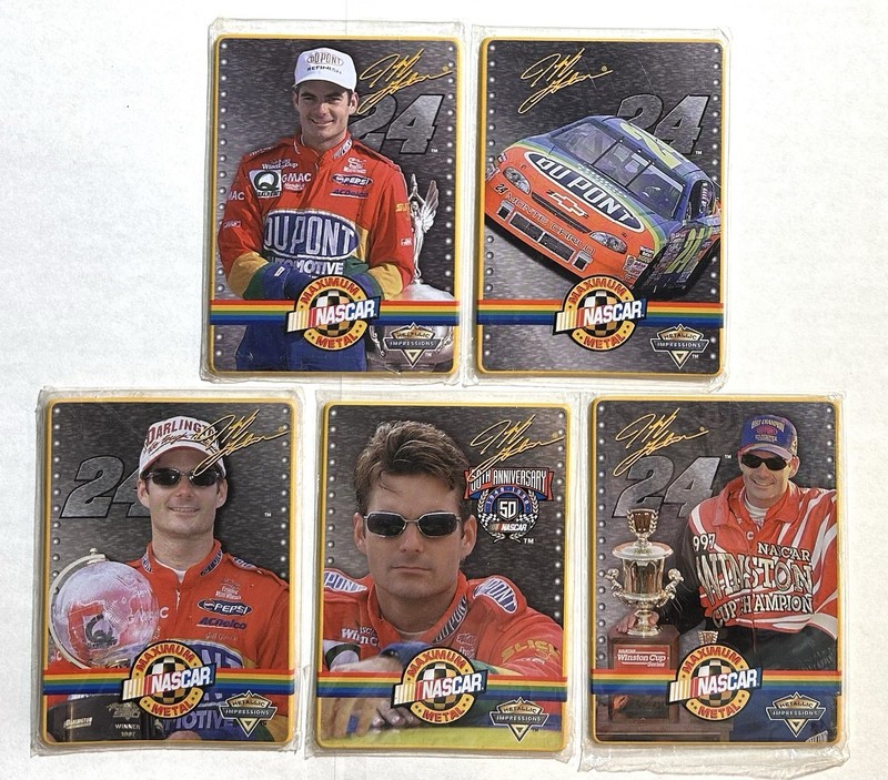 Jeff Gordon 1997 JG Motorsports NASCAR Maximum Metal 5 Card Collector’s Set