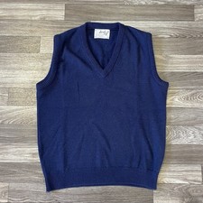 Vintage Lord Jeff Sweater Vest Men’s Medium Acrylic Wool Blend Blue Made In USA