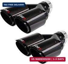 Ydes Carbon Fiber 2.5-inch Inlet 3.14-inch Outlet Set Of Dual Car Exhaust Tips F Ydes Carbon Fiber 2.5-inch Inlet 3.14-inch Outlet Set Of Dual Car Exhaust Tips F