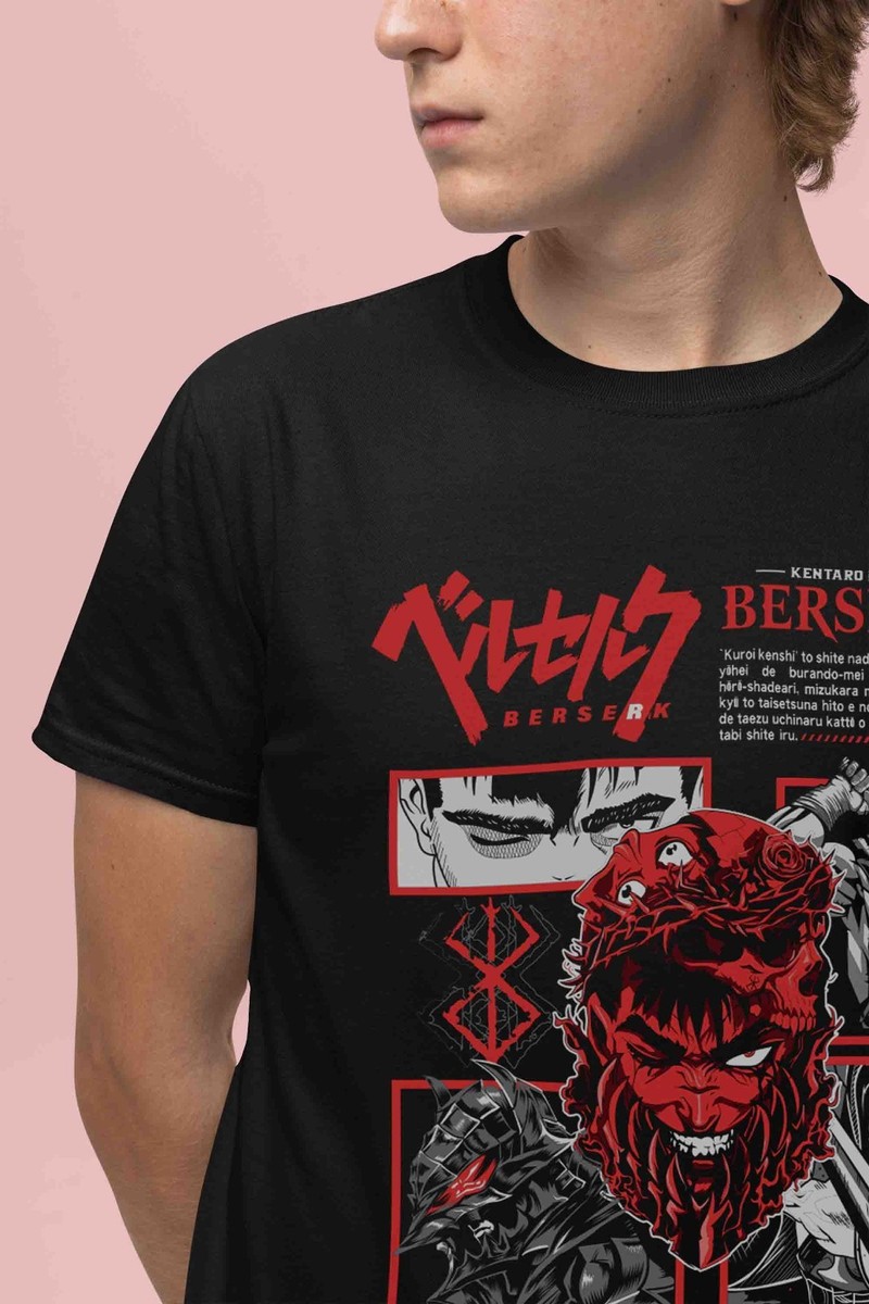 Berserk T-Shirt Guts Shirt Griffith Tshirt Casca Tee Warrior Anime