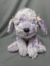 Russ Berrie Mollie Purple Pink Bow Ribbon Puppy 10" Plush Stuffed Toy Dog