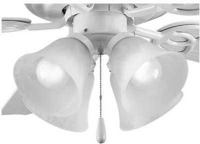 Progress Lighting Fan Light Kits Collection 4-Light White Ceiling Fan Light Kit