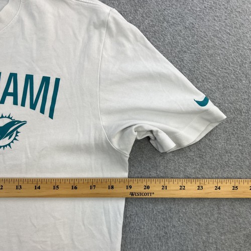 Miami Dolphins Shirt Mens Medium White NFL Football Nike Dri Fit Tee T-Shirt - Picture 13 of 13