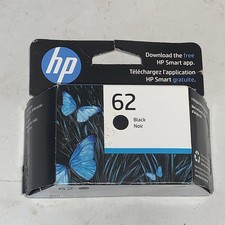 Genuine HP 62 Black Ink Cartridge 200 pages C2P04AN Original Exp 1/27 New In Box
