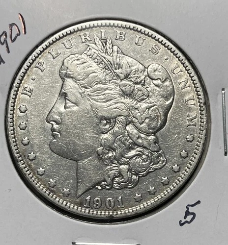 1901 MORGAN SILVER DOLLAR, XF DETAILS