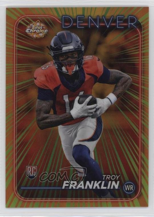 2024 Topps Chrome Radiating Rookies Troy Franklin #RR-11 RC 02ye