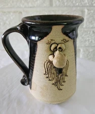 vtg 1974 signed PETER PETRIE ugly face MUG 5"