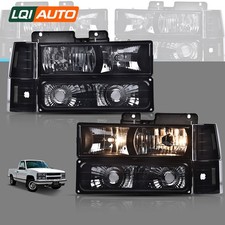 Smoked Lens Headlight For 1994 1995-1998 Gmc C10 Ck Sierra Bumper Corner Lights Smoked Lens Headlight For 1994 1995-1998 Gmc C10 Ck Sierra Bumper Corner Lights