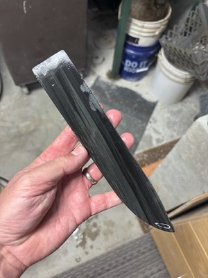 Flint Knapping Grey Banded Preform Knife Blade Blank 3/8  Thick HUGE 9 3/4  Long
