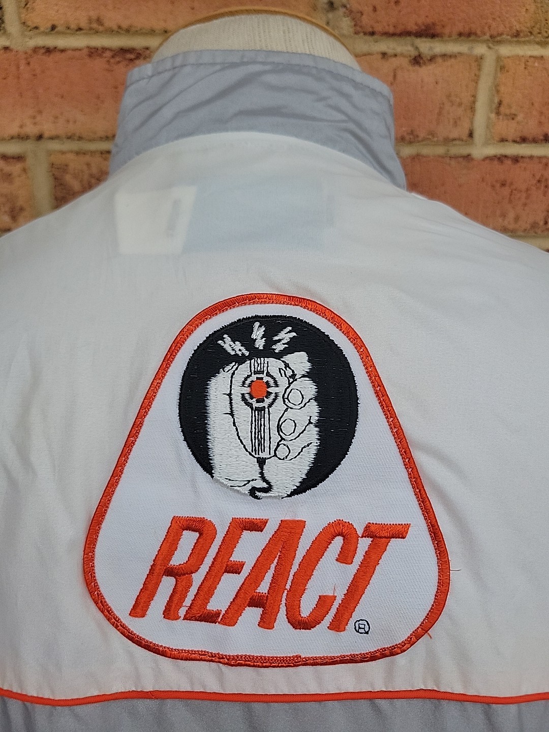 REACT CB Radio Patch Racing Windbreaker Bomber Ja… - image 16