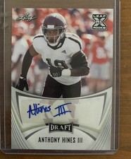 HOT! Anthony Hines III Dallas Cowboys Texas A&M 2021 Leaf Draft Silver AUTO RC