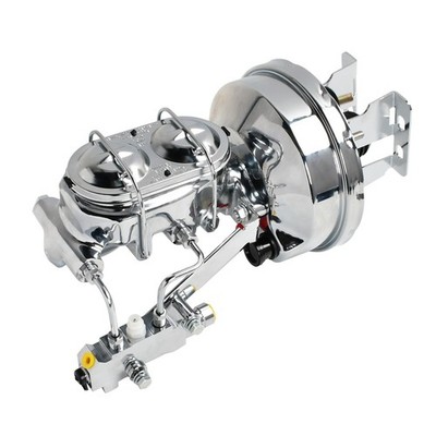 Chevy Impala 1958-1964 8'' Chrome Power Brake Booster Conversion Kit Disc Drum