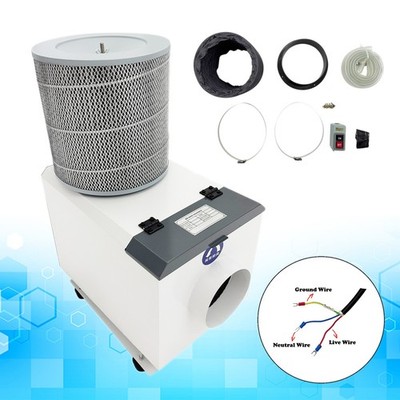 220V 1PH 750W Industrial Soot Purifier for CNC Machine Tool 650-823CFM