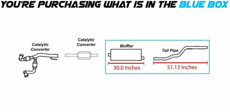 Exhaust Muffler Kit fits: 2002-2004 Jeep Grand Cherokee 4.7L Foto 2 de 4