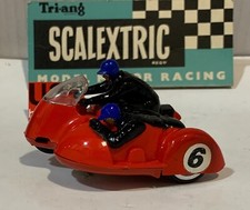 Slot Car SCX Triang Scalextric MM/B1 Motorcycle Sidecar Typhoon 6 Red Type 2