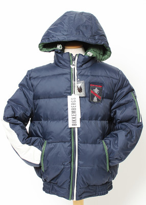 Bikkembergs Kids Daunen Wendejacke Kapuze blau Gr.8/128 oder 14/164 NEU