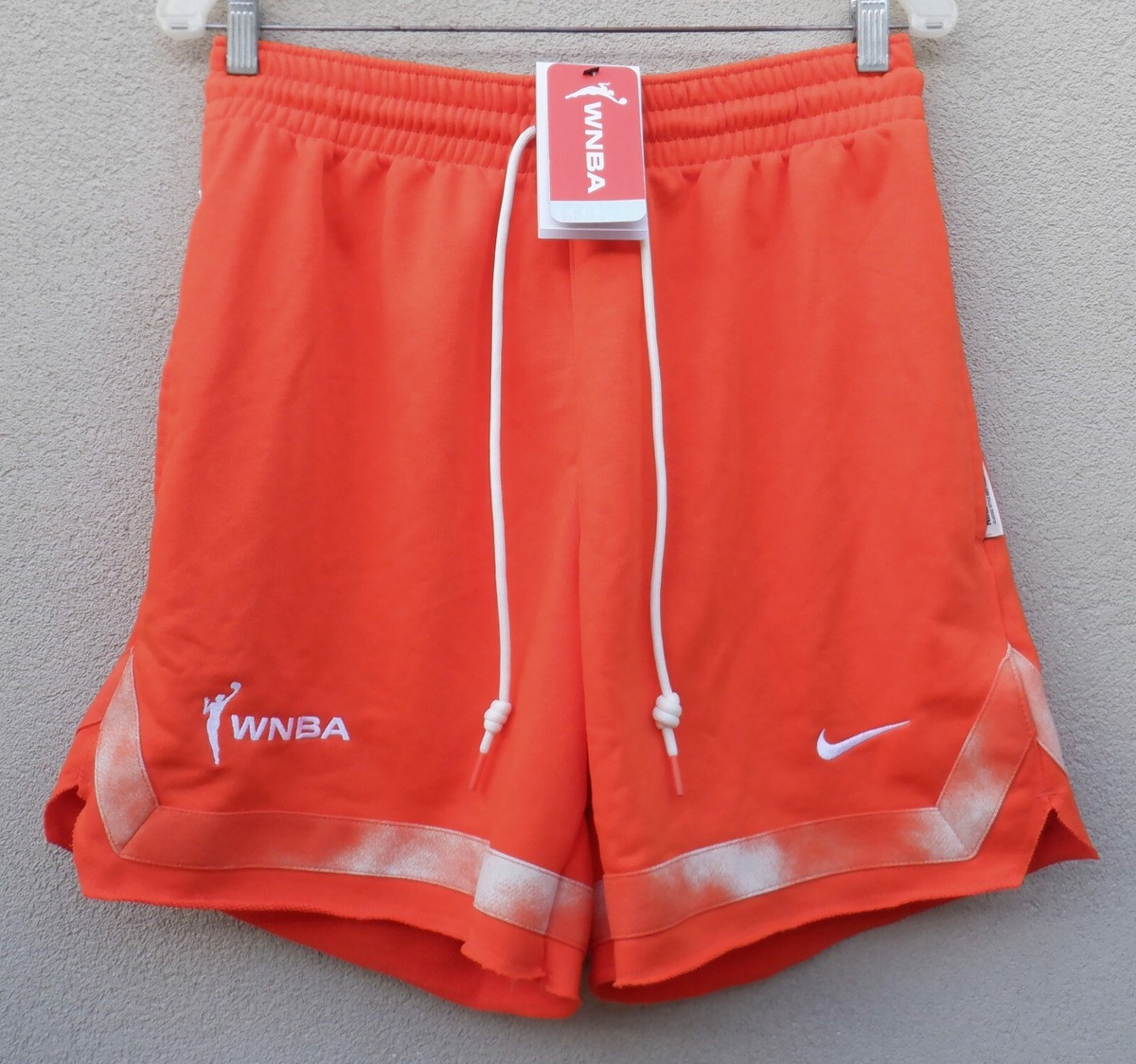 Nike WNBA Women's Orange Shorts Fleece Cotton Basketball $70 XS