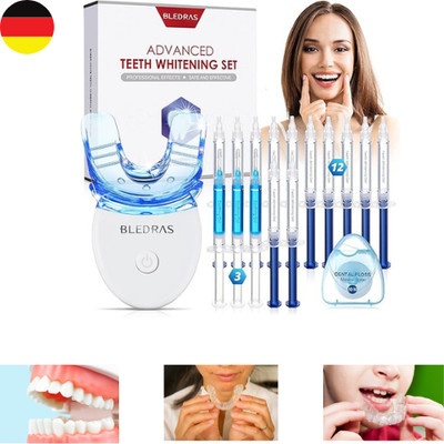 Teeth Whitening Kit, Bledras Professionelles Zähne Bleaching Set, 12 Bleaching G