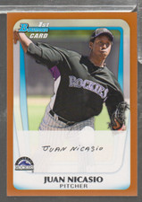 Juan Nicasio Rockies 2011 Topps 1st Bowman Orange /250 BP46 100523NPCD103