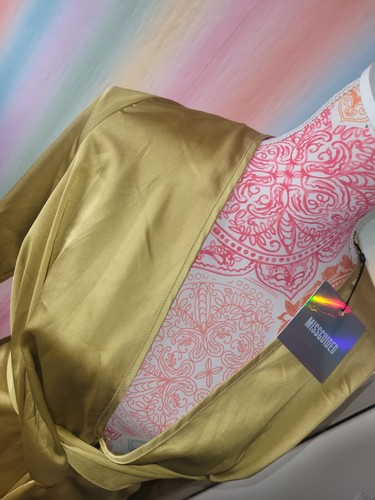 Missguided Satin Wrap Dress Mini Size 8 - Picture 2 of 2