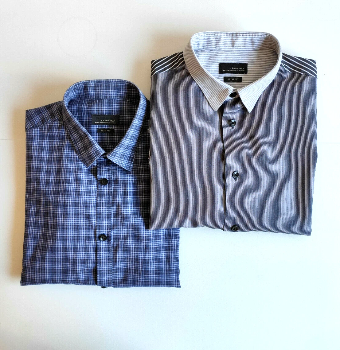 zara super slim fit dress shirt Zara Man Super Slim Fit Solid White Button Down Long Sleeve Shirt XXL
