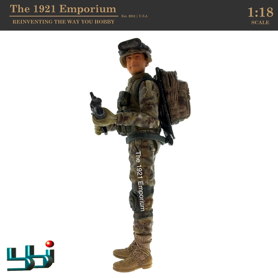 Figura 1:18 Blue Box Toys BBi Elite Force Modern US Marine Corps Desert Rifleman Foto 2 de 3