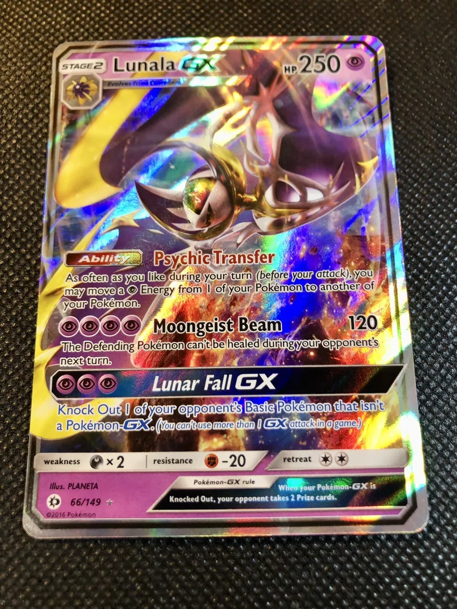 2017 Sun & Moon Pokemon Card TCG Lunala GX #66 Foil Lunala-GX