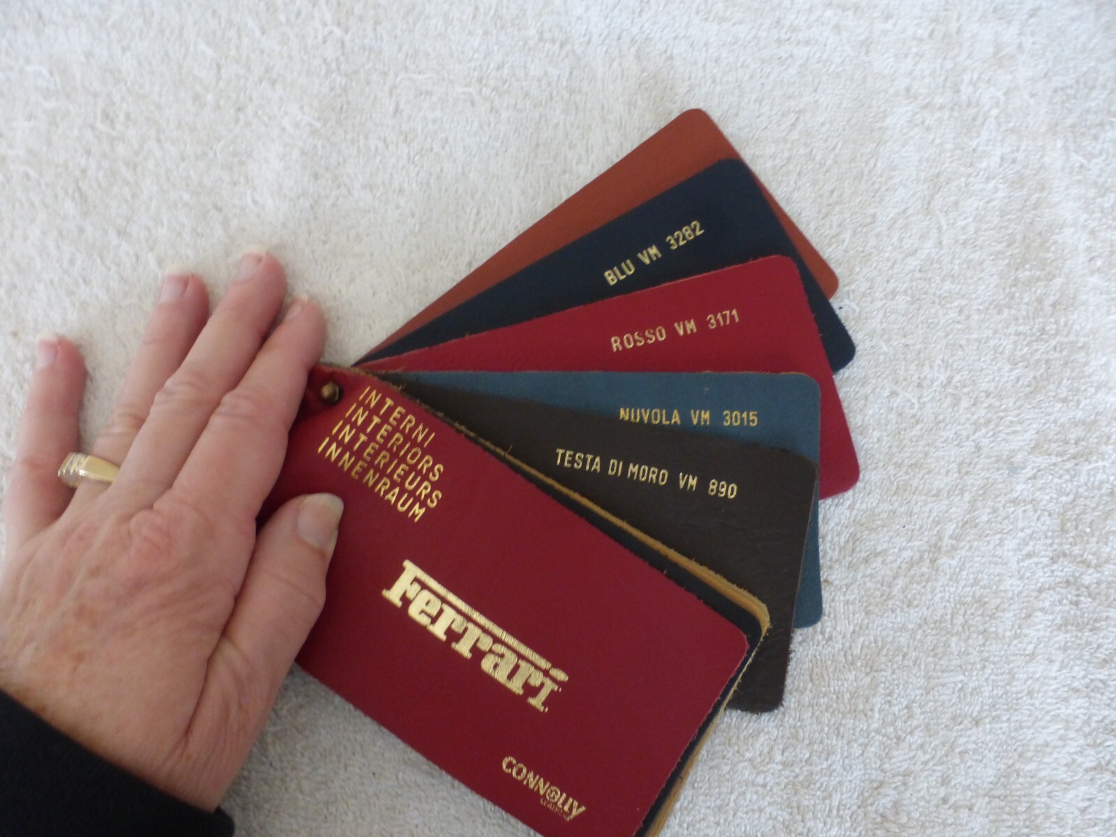 Ferrari Connolly Leather Swatch Dealer Samples 206 246 250 275 330 1960's 
