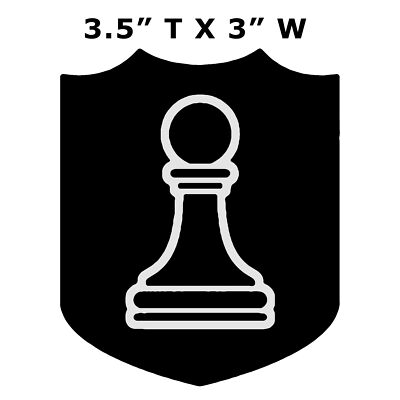 Black Pawn Chess Piece - Car Truck Window Bumper Graphic Sticker Decal Souvenir