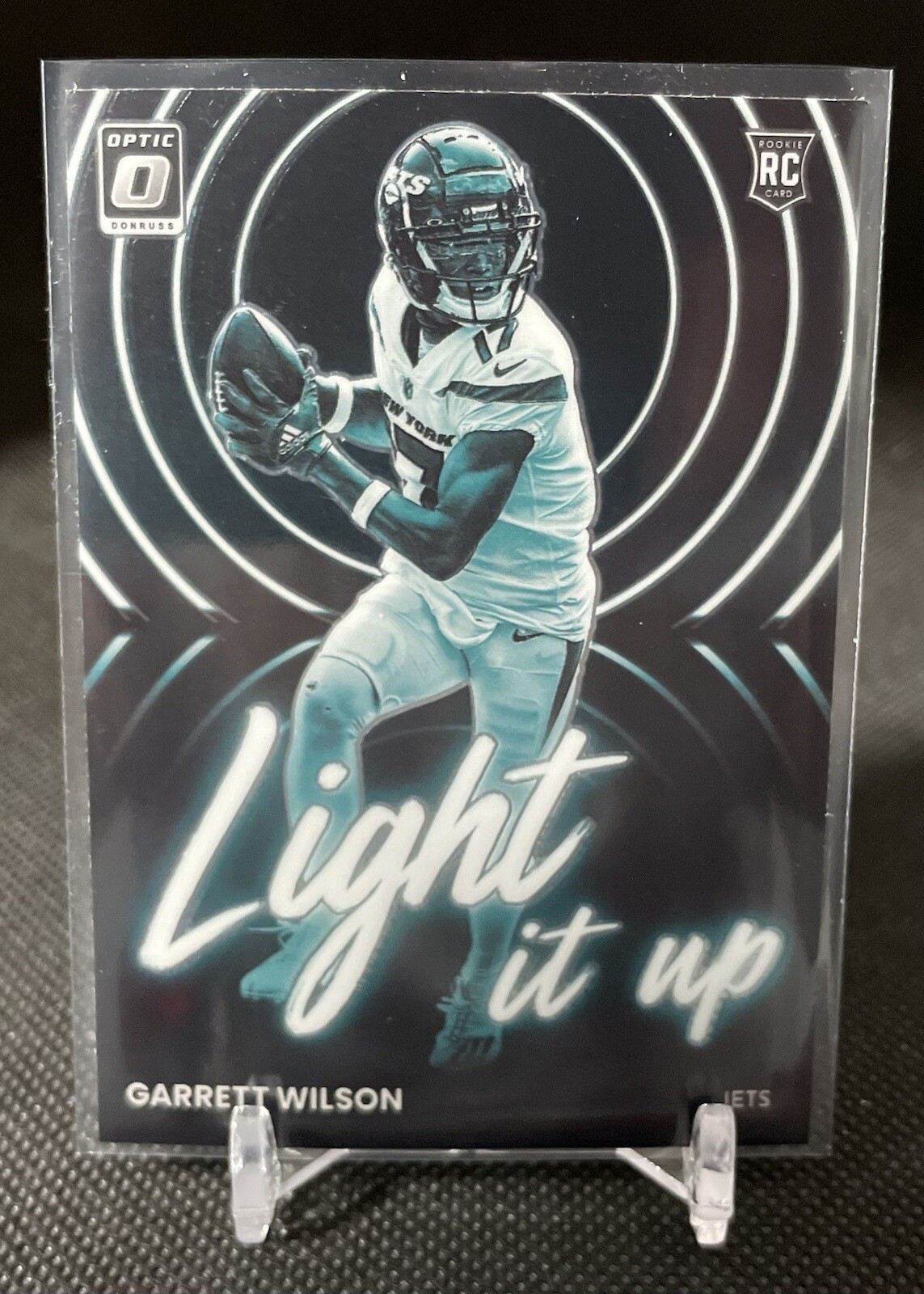 2022 Panini Donruss Optic Garrett Wilson Rookie Light It Up #LU-12 New York Jets
