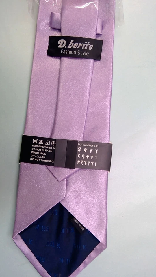 Corbatas D BERITE 100 % seda malva - varias disponibles para bodas, etc. Foto 3 de 4