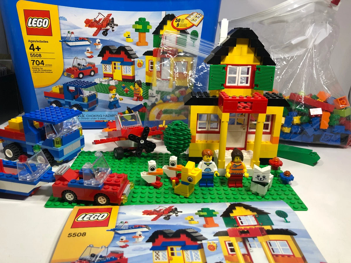 LEGO 5508 Bricks and More Deluxe Brick Box incomplete used with booklet retired