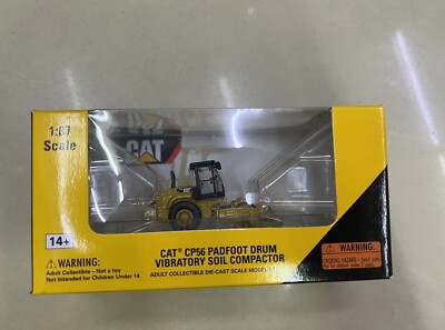 1/87 CAT CP56 Padfoot Drum Vibratory Soil Compactor Diecast Model