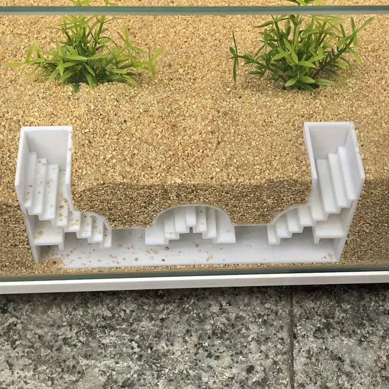 PLA S/L White Underground Corner Tunnel for Aquarium Cave for Aquatic Fish Tank - Image 2 of 4