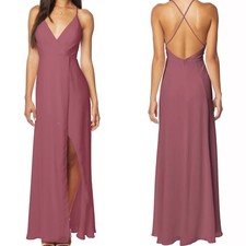 Bill Levkoff Bridesmaid Dress Chiffon Style 7129 NWT, Rosewood, Size 2, New