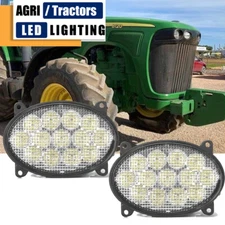 For John Deere 8120,8220,8420 RE181282 Oval LED Tractor Hood Light Headlight