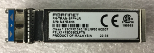 Fortinet FN-TRAN-SFP+LR 10 GBase+LR SFP+ 10 Gbps 10 km duplex LC - Foto 1 di 4